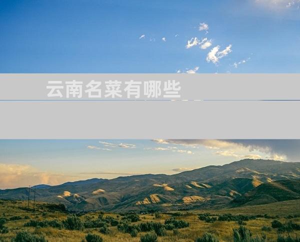 云南名菜有哪些