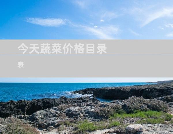 今天蔬菜价格目录表