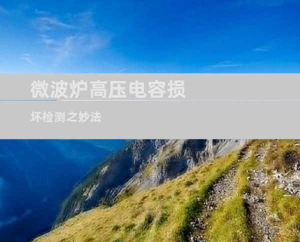 微波炉高压电容损坏检测之妙法