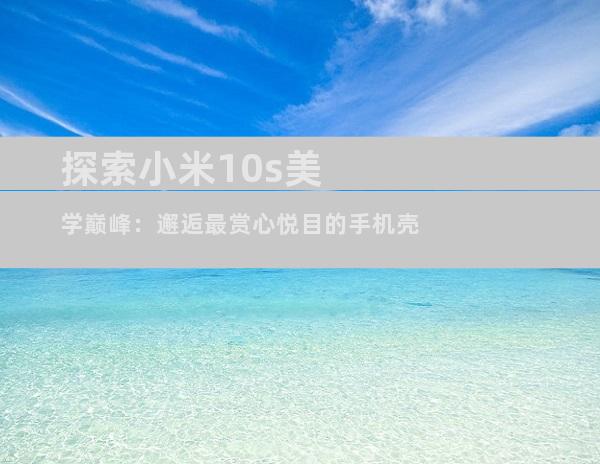 探索小米10s美学巅峰：邂逅最赏心悦目的手机壳