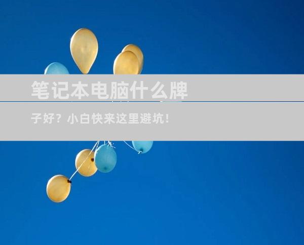 笔记本电脑什么牌子好？小白快来这里避坑！